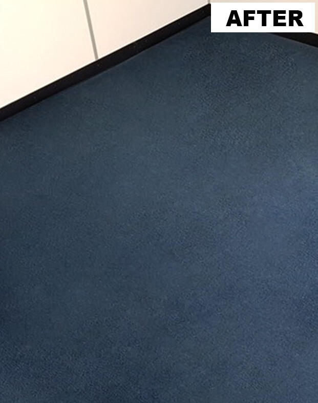 The same carpet with every stain gone